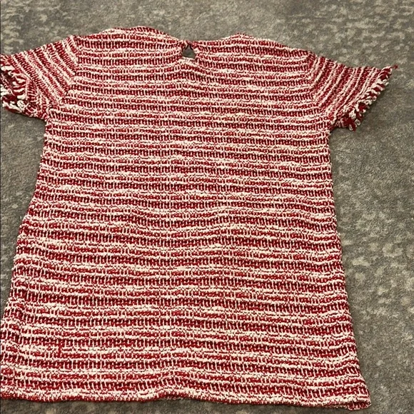 ZARA Red and White Striped Knit Dress KIDS SIZE 5 - Picture 5 of 6